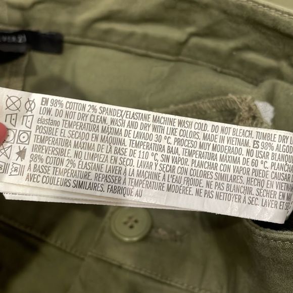 Forever 21 cropped green wide leg pant - Picture 7 of 7